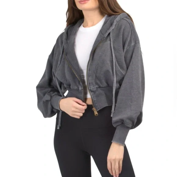 FREE PEOPLE MOVEMENT Lowkey Zip up Hoodie NWOT - Picture 3 of 5